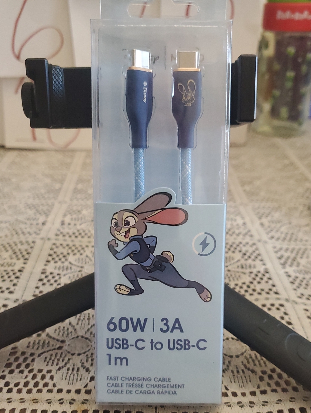 Disney Zootopia Accessory Packaging - Light Blue 60W 3A USB C Charger